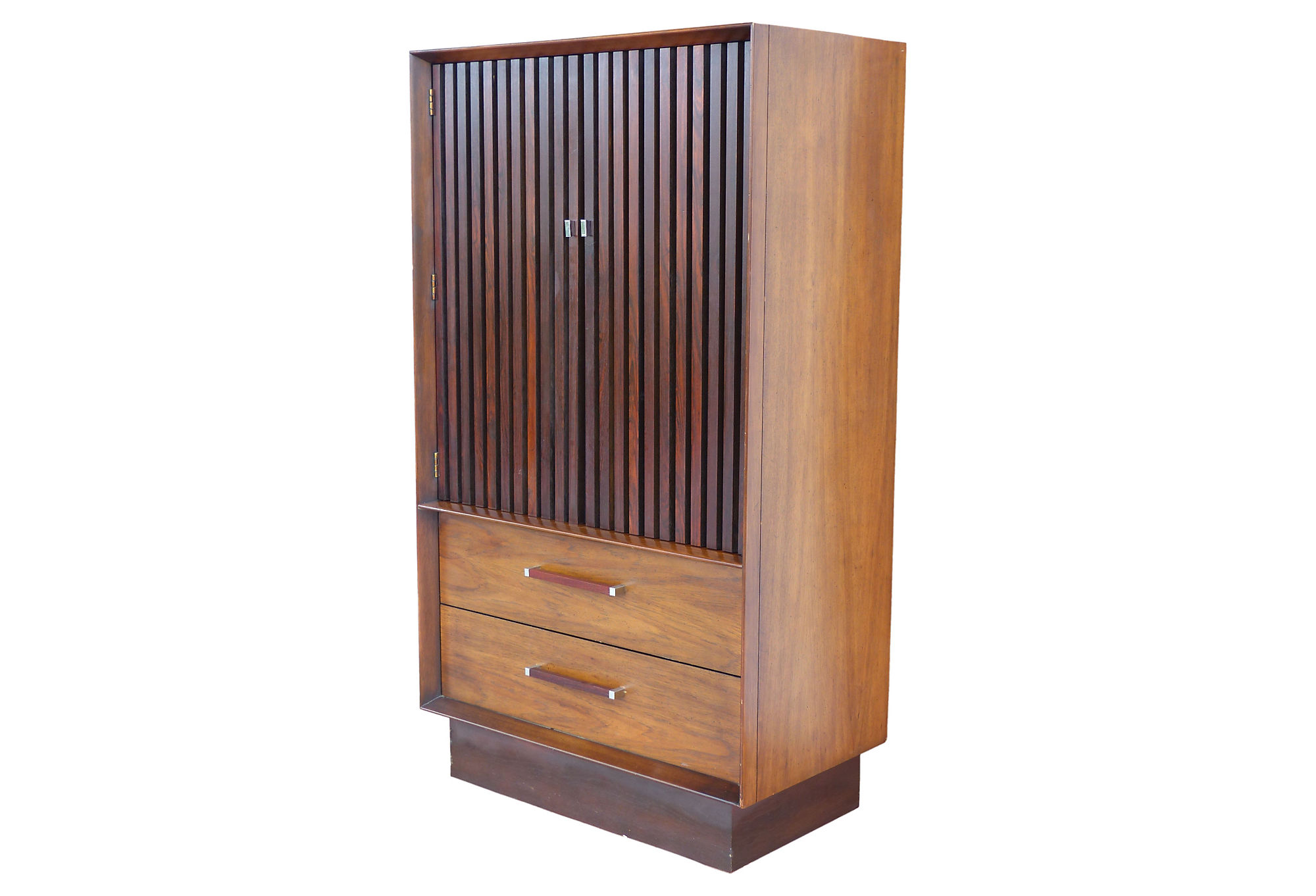 Midcentury Modern Rosewood & Walnut Chest From Lane Modernism